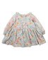 Bebe Olive Print Overlay Baby Dress