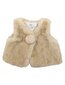 Bebe Pom Pom Faux Fur Baby Vest