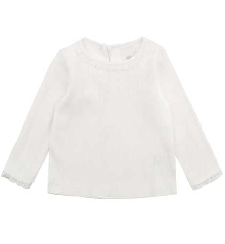 Bebe Cloud Pointelle L/S Baby Tee