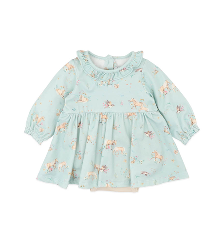 Bebe Winnie Organic Overlay Baby Dress