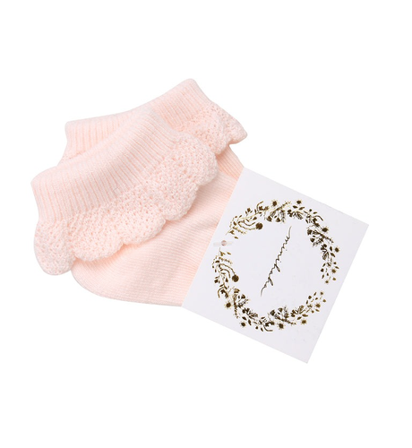 Bebe Pale Pink Drop Needle Socks