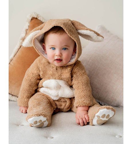 Bebe Latte Sherpa Bunny Onesie