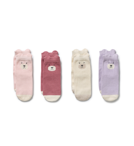 Girls Organic 4 Pack Baby Socks
