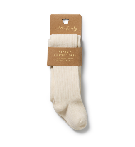 Buttermilk Organic Ribbed Tights