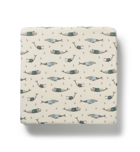Woolly Whales Organic Cot Sheet