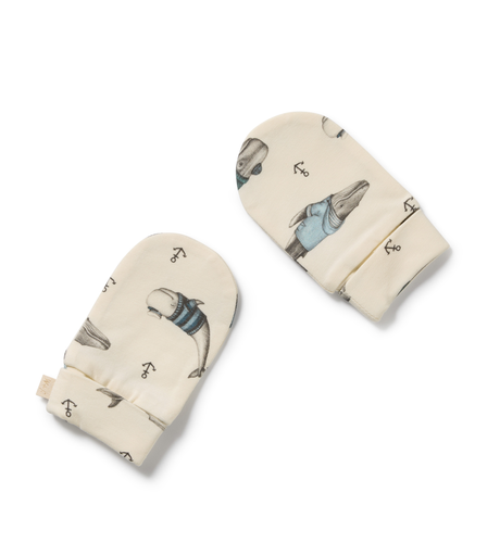 Woolly Whales Organic Mittens