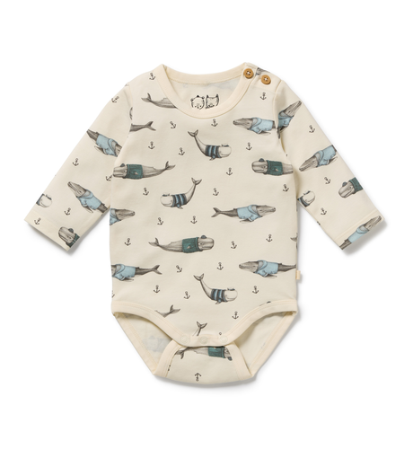 Woolly Whales Organic L/S Bodysuit
