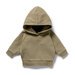 Olive Organic Terry Hooded Sweat