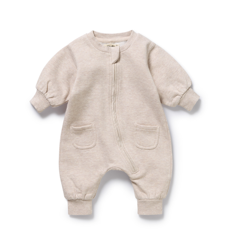 Oatmeal Organic Terry Growsuit