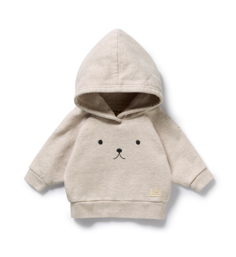 Oatmeal Organic Terry Hooded Sweat