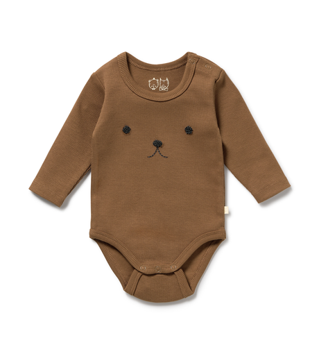 Nutmeg Organic Rib L/S Bodysuit