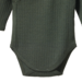 Nature Baby Merino Wool L/S Kimono Bodysuit Pointelle - Thyme