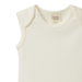 Nature Baby Merino Wool Singlet Pointelle - Natural