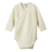 Nature Baby Merino Wool L/S Kimono Bodysuit Pointelle - Natural