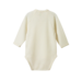Nature Baby Merino Wool L/S Kimono Bodysuit Pointelle - Natural