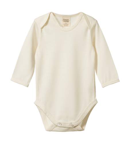 Nature Baby Merino Wool L/S Bodysuit - Natural