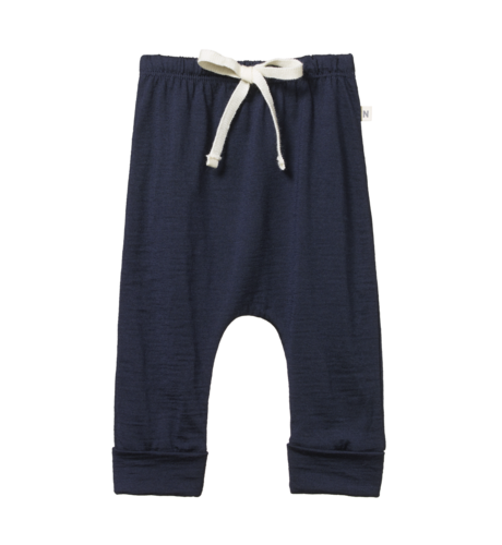 Nature Baby Merino Wool Drawstring Pants - Navy
