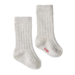 Nature Baby Organic Cotton Rib Socks - Light Grey Marl