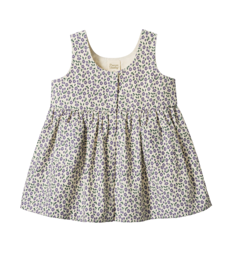 Nature Baby Amelia Pinafore - Briarwood Heron Print
