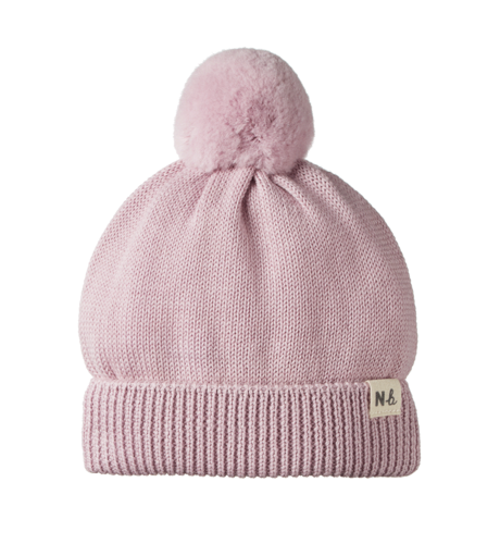 Nature Baby Alpine Pom Pom Beanie - Lilac
