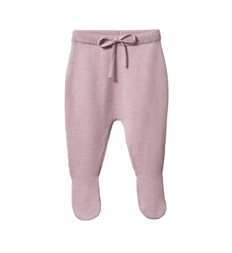 Nature Baby Merino Knit Footed Rompers - Lilac