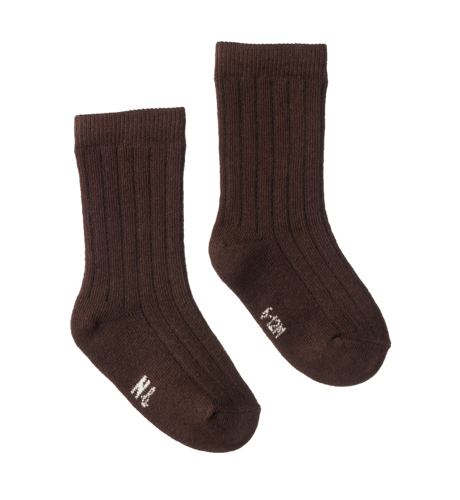Nature Baby Organic Cotton Rib Socks - Pinecone