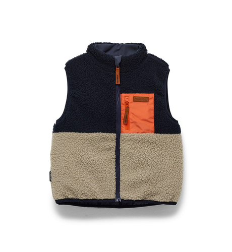 Crywolf Reversible Yeti Vest Ash Colourblock