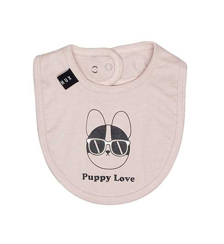Puppy Love Bib-Rose Dust