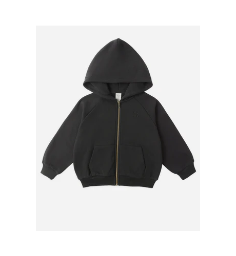 Rylee + Cru Zip Raglan Hoodie - Black