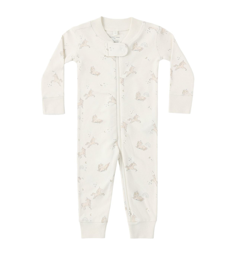 Quincy Mae Zip L/S Sleeper - Unicorns