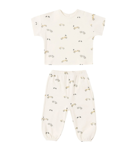 Quincy Mae Jersey Tee + Pant Set - Race Car