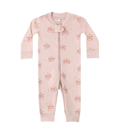 Quincy Mae Zip L/S Sleeper - Carousel