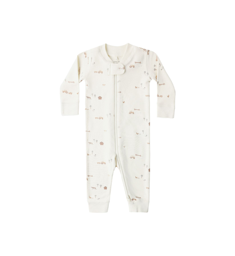 Quincy Mae Zip L/S Sleeper - Farm