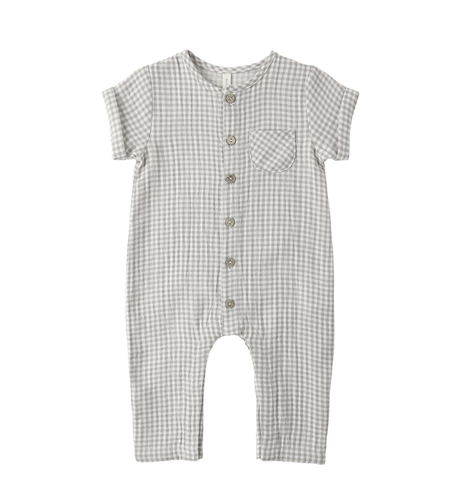 Quincy Mae Charlie Jumpsuit - Sage Gingham