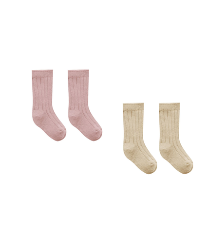 Quincy Mae Sock Set - Butterscotch/Mauve