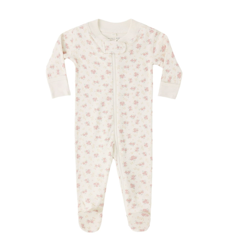 Quincy Mae Zip L/S Sleeper Footie - Flower Field