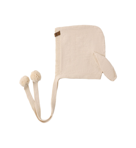 Quincy Mae Bunny Knit Bonnet - Ecru