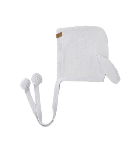 Quincy Mae Bunny Knit Bonnet - Heathered Sky