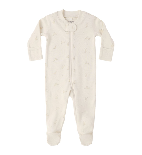 Quincy Mae Zip L/S Sleeper Footie - Bunnies