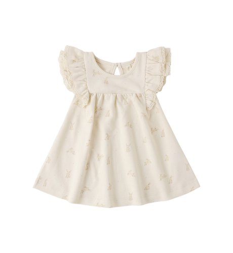 Quincy Mae Flutter Dress - Bunnies