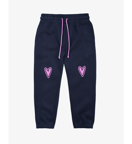 The Girl Club Navy Heart Track Pants