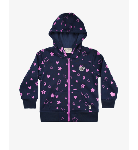 The Girl Club Navy Icons Zip Hood