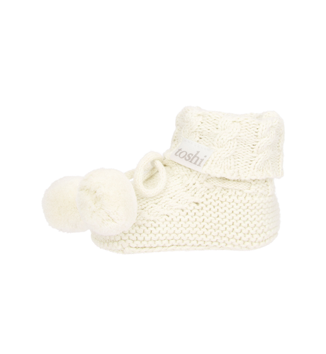 Toshi Organic Booties Yummy - Cream