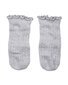 Toshi Organic Socks Knee Frilly Lace - Fog