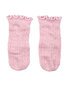 Toshi Organic Socks Knee Frilly Lace - Misty Rose