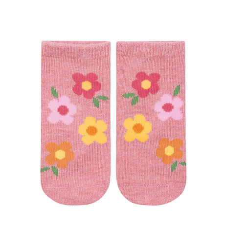 Toshi Organic Socks Ankle Jacquard - Rosie Posie