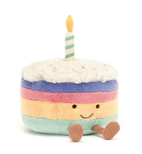 Jellycat Amuseables Rainbow Birthday Cake (pre-order, stock due 17 April)