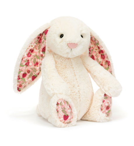 Jellycat Blossom Cream 'Berry' Bunny - Medium (pre-order, stock due 17 April)