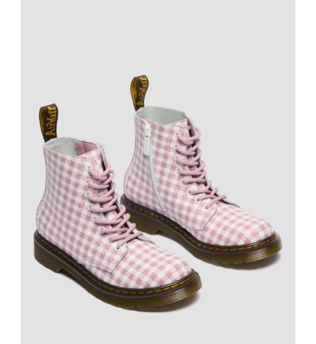 Dr Martens 1460 Pascal 8 Eye Boot - White+Dusty rose