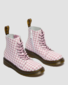 Dr Martens 1460 Pascal 8 Eye Boot - White+Dusty rose